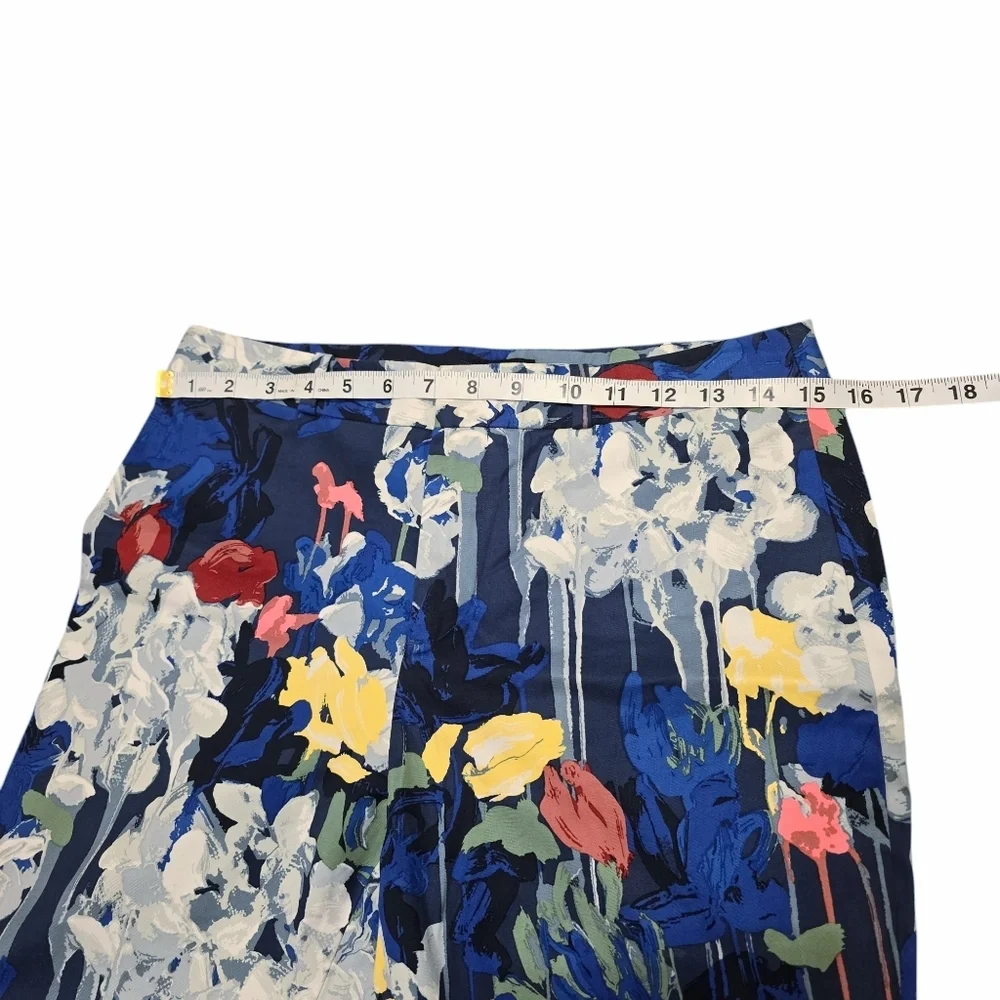 Kate Spade Saturday Blue Yellow Red White Floral Pants 4